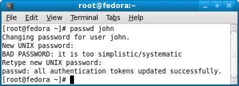 Create user password on Linux using passwd command