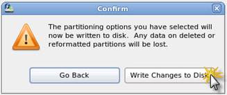 write changes to disk